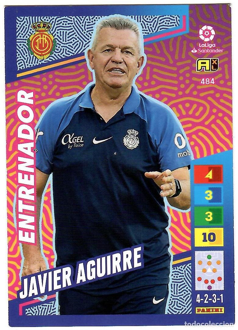 Cromos de f&uacute;tbol: Javier Aguirre (Entrenador), n&ordm; 484: Cromo del album de futbol Adrenalyn 2022-23