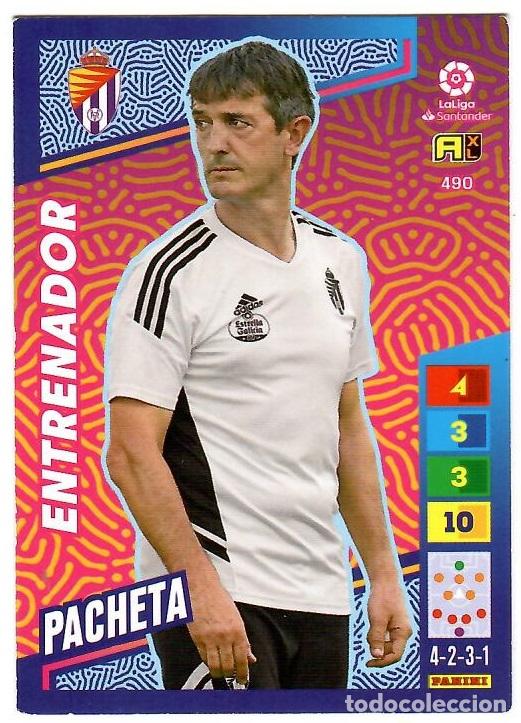 Cromos de f&uacute;tbol: Pacheta (Entrenador), n&ordm; 490: Cromo del album de futbol Adrenalyn 2022-23