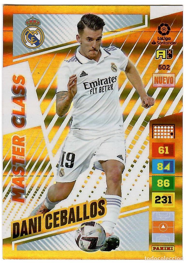 Cromos de f&uacute;tbol: Dani Ceballos (Nuevo Master Class), n&ordm; 502: Cromo del album de futbol Adrenalyn 2022-23