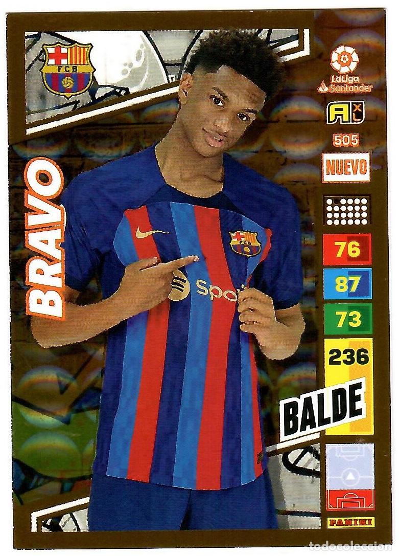 Cromos de f&uacute;tbol: Balde (Nuevo Bravo), n&ordm; 505: Cromo del album de futbol Adrenalyn 2022-23