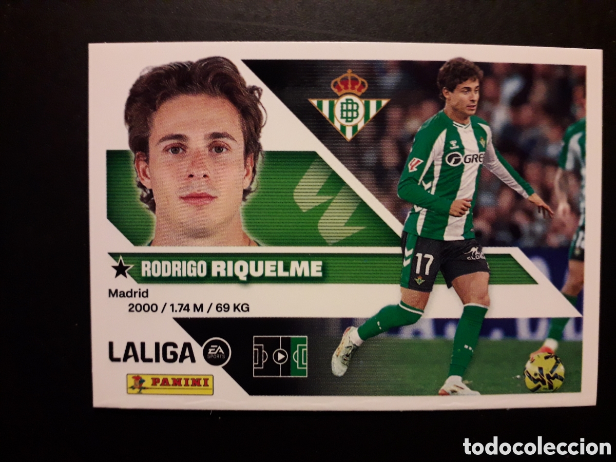 Cromos de f&uacute;tbol: RIQUELME, BETIS N&deg; 17 ED ESTE 2026 2027 26 27 SIN PEGAR PEDIDO M&Iacute;NIMO 3&euro;.