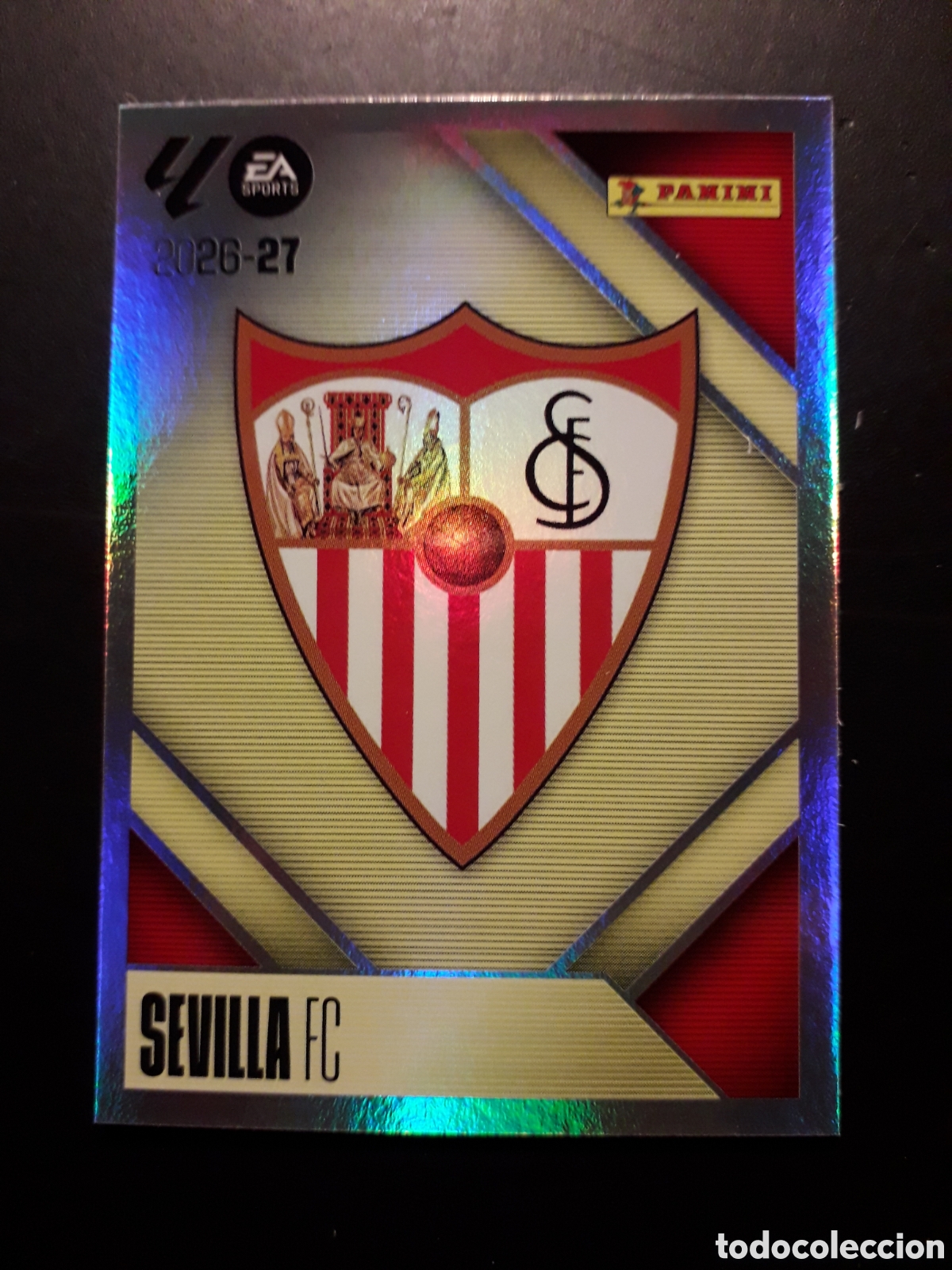 Cromos de f&uacute;tbol: ESCUDO SEVILLA N&deg; 1 ED ESTE 2026 2027 26 27 SIN PEGAR PEDIDO M&Iacute;NIMO 3&euro;