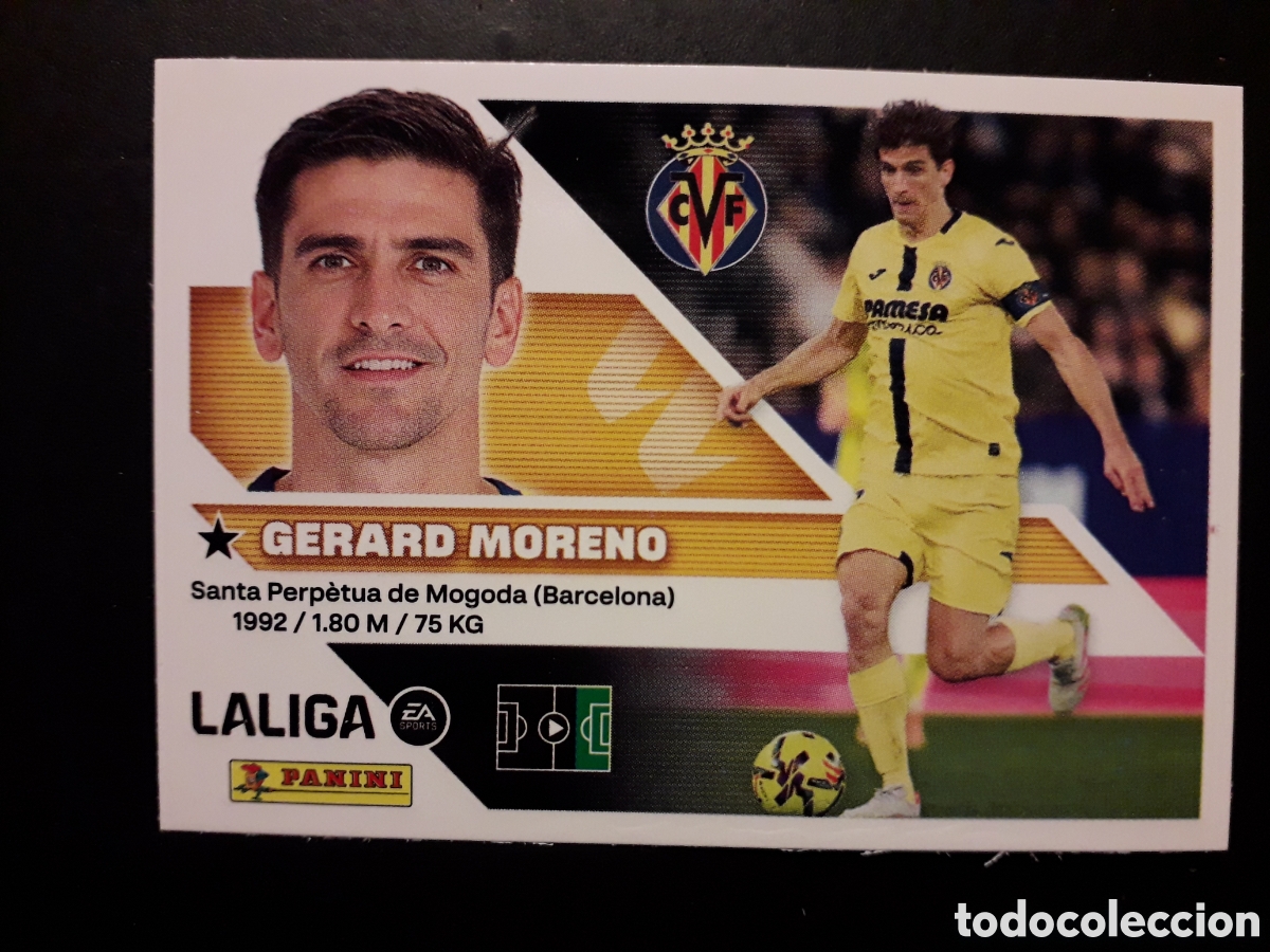 Cromos de f&uacute;tbol: GERARD MORENO VILLARREAL N&deg; 20 ED ESTE 2026 2027 26 27 SIN PEGAR PEDIDO M&Iacute;NIMO 3&euro;