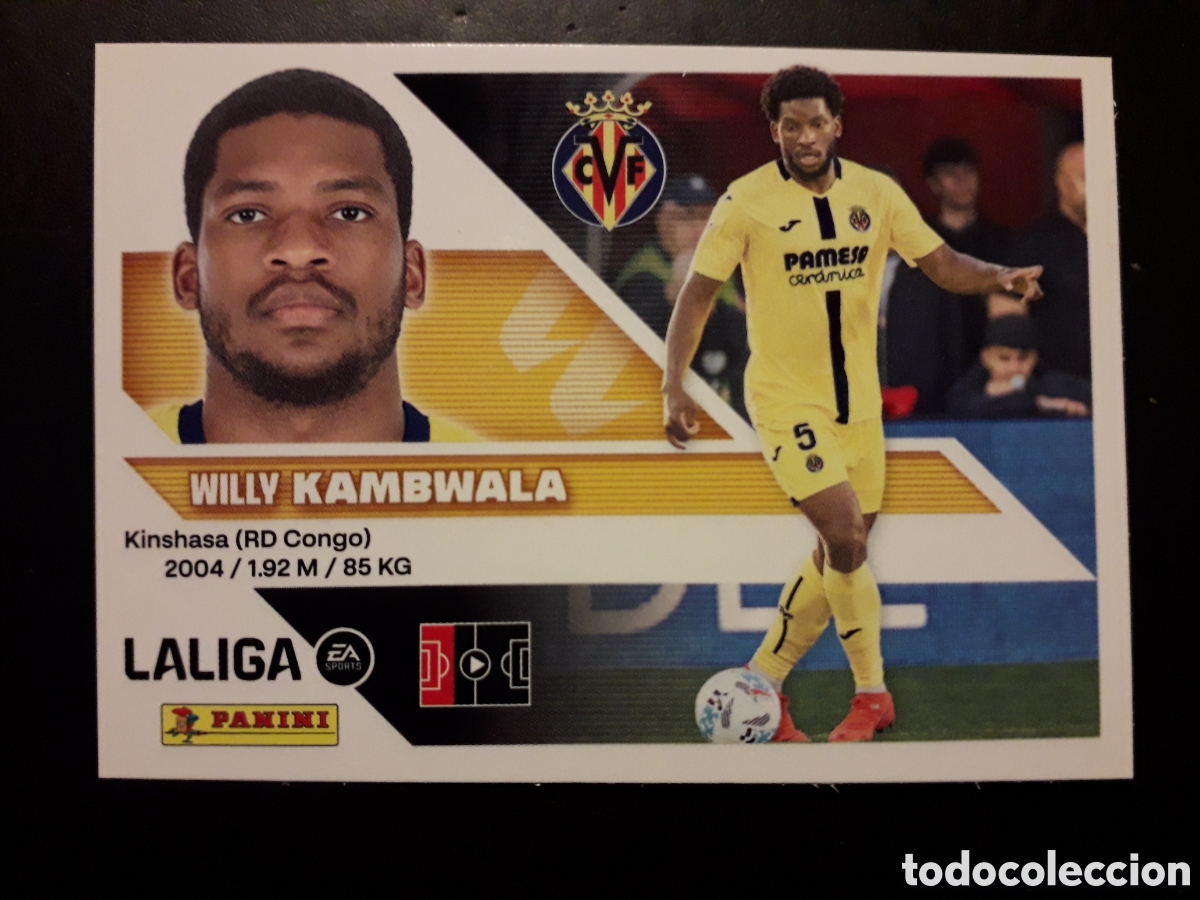 Cromos de f&uacute;tbol: KIMBWALA VILLARREAL N&deg; 8A ED ESTE 2026 2027 26 27 SIN PEGAR PEDIDO M&Iacute;NIMO 3&euro;