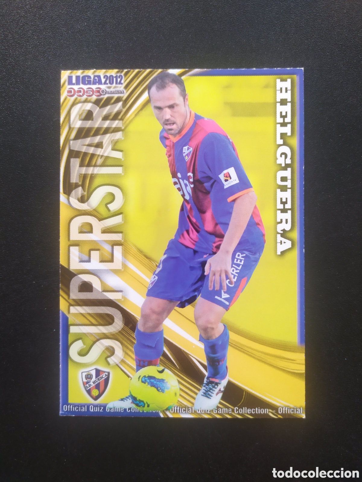 Cromos de f&uacute;tbol: Mundicromo fichas Liga 2011 2012 11 12 Helguera superstar mate n &deg; 1004 Huesca