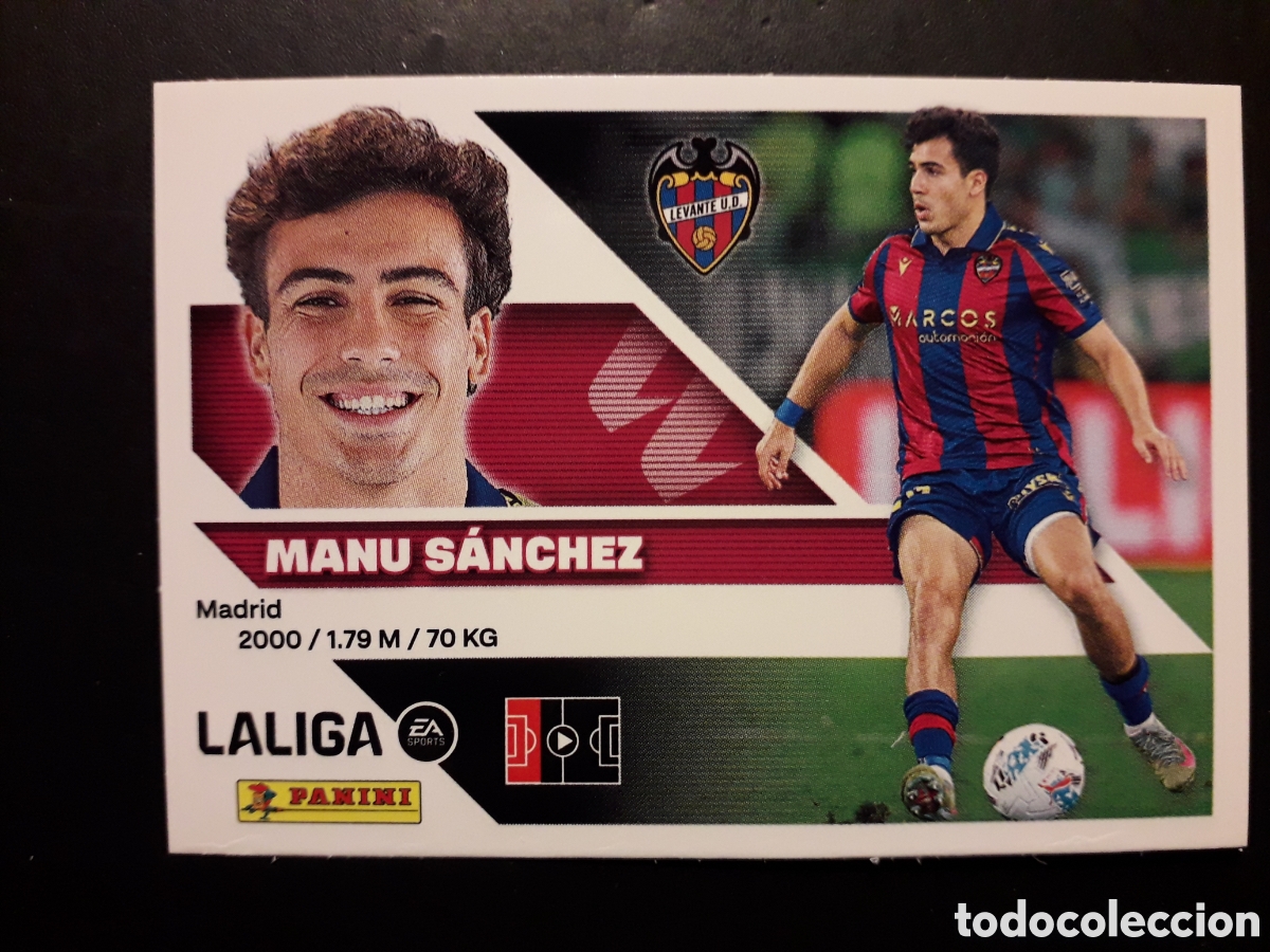 Cromos de f&uacute;tbol: MANU S&Aacute;NCHEZ LEVANTE N&deg; 9 ED ESTE 2026 2027 26 27 SIN PEGAR PEDIDO M&Iacute;NIMO 3&euro;