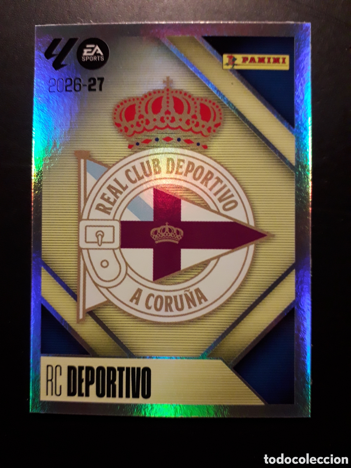 Cromos de f&uacute;tbol: ESCUDO DEPORTIVO DE LA CORU&Ntilde;A N&deg; 1 ED ESTE 2026 2027 26 27 SIN PEGAR PEDIDO M&Iacute;NIMO 3&euro;