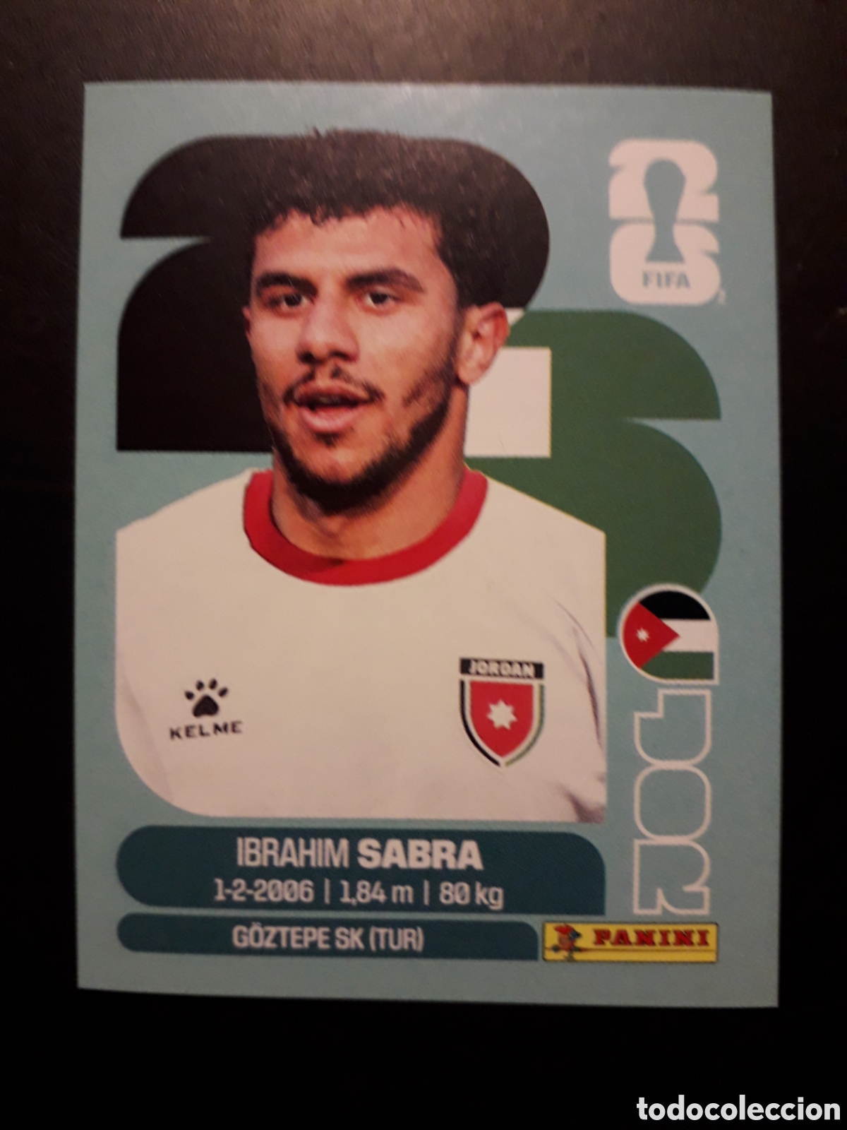 Cromos de f&uacute;tbol: SABRA JORDANIA JOR 20 MUNDIAL F&Uacute;TBOL 2026 FIFA WORLD CUP PANINI SIN PEGAR PEDIDO M&Iacute;NIMO 3&euro;.