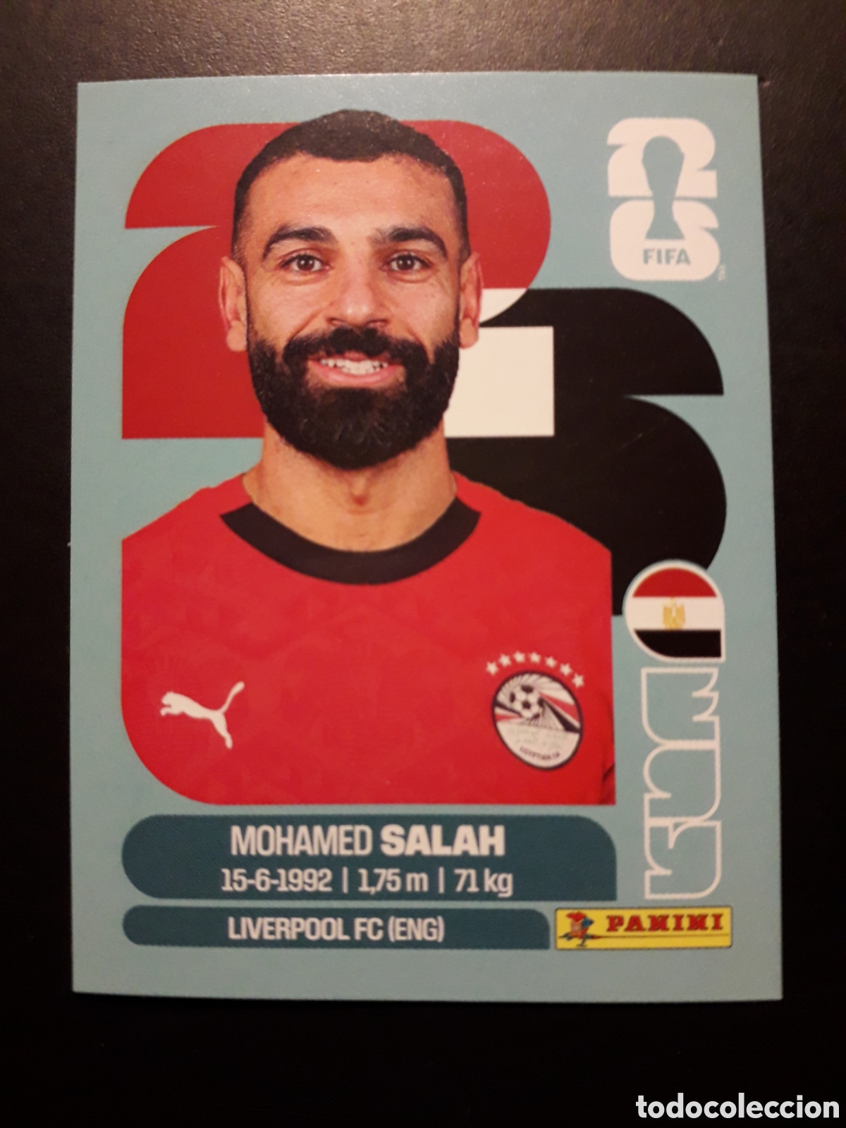 Cromos de f&uacute;tbol: SALAH EGIPTO EGY 17 MUNDIAL F&Uacute;TBOL 2026 FIFA WORLD CUP PANINI SIN PEGAR PEDIDO M&Iacute;NIMO 3&euro;