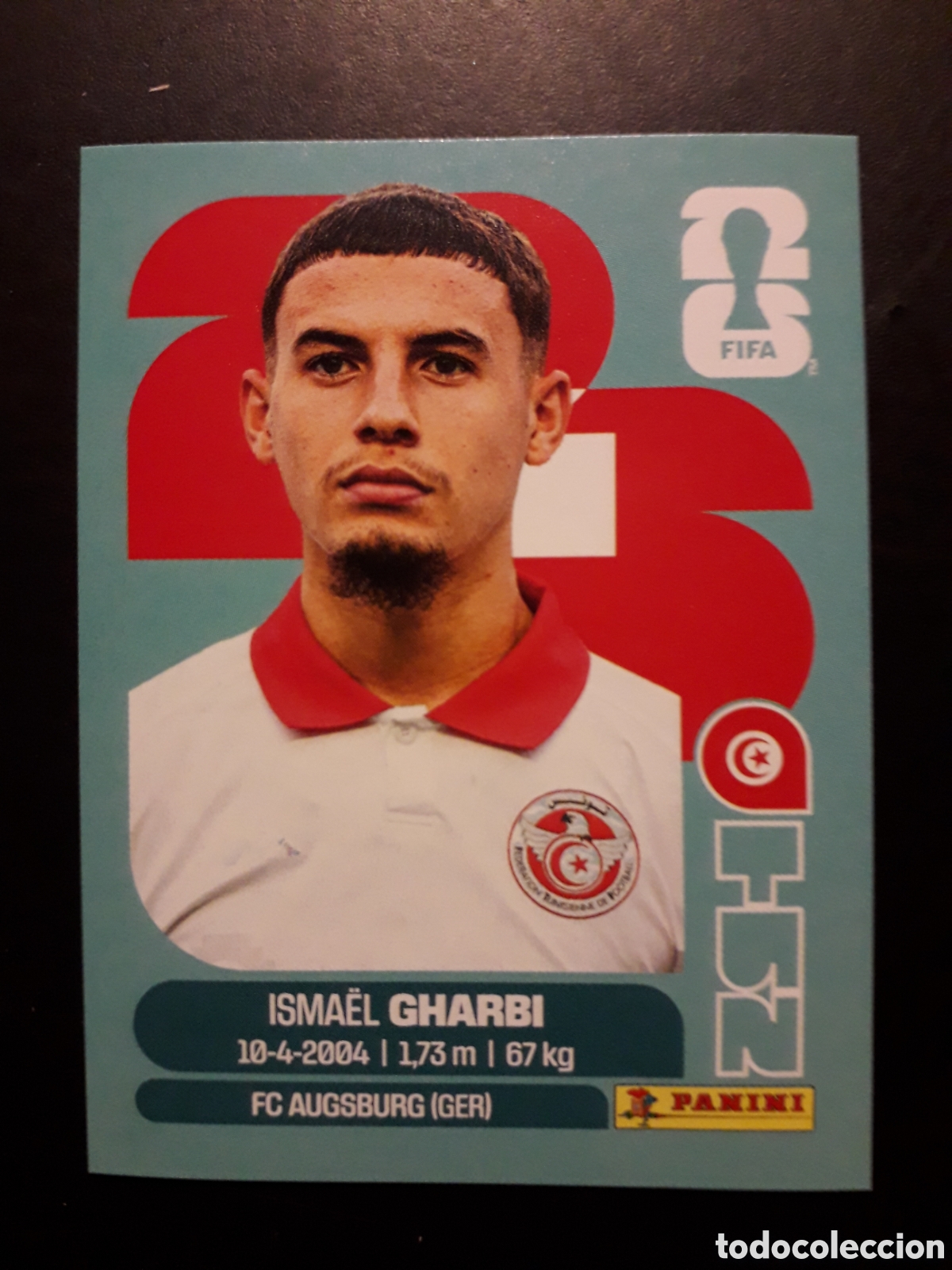 Cromos de f&uacute;tbol: GHARBI T&Uacute;NEZ TUN 18 MUNDIAL F&Uacute;TBOL 2026 FIFA WORLD CUP PANINI SIN PEGAR PEDIDO M&Iacute;NIMO 3&euro;