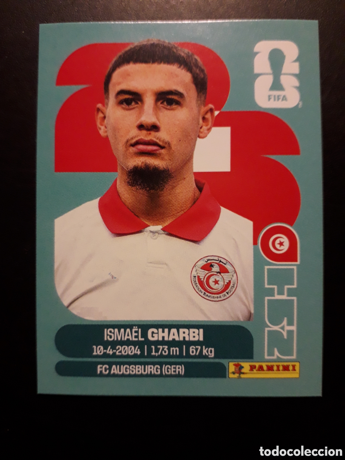 Cromos de f&uacute;tbol: GHARBI T&Uacute;NEZ TUN 18 MUNDIAL F&Uacute;TBOL 2026 FIFA WORLD CUP PANINI SIN PEGAR PEDIDO M&Iacute;NIMO 3&euro;