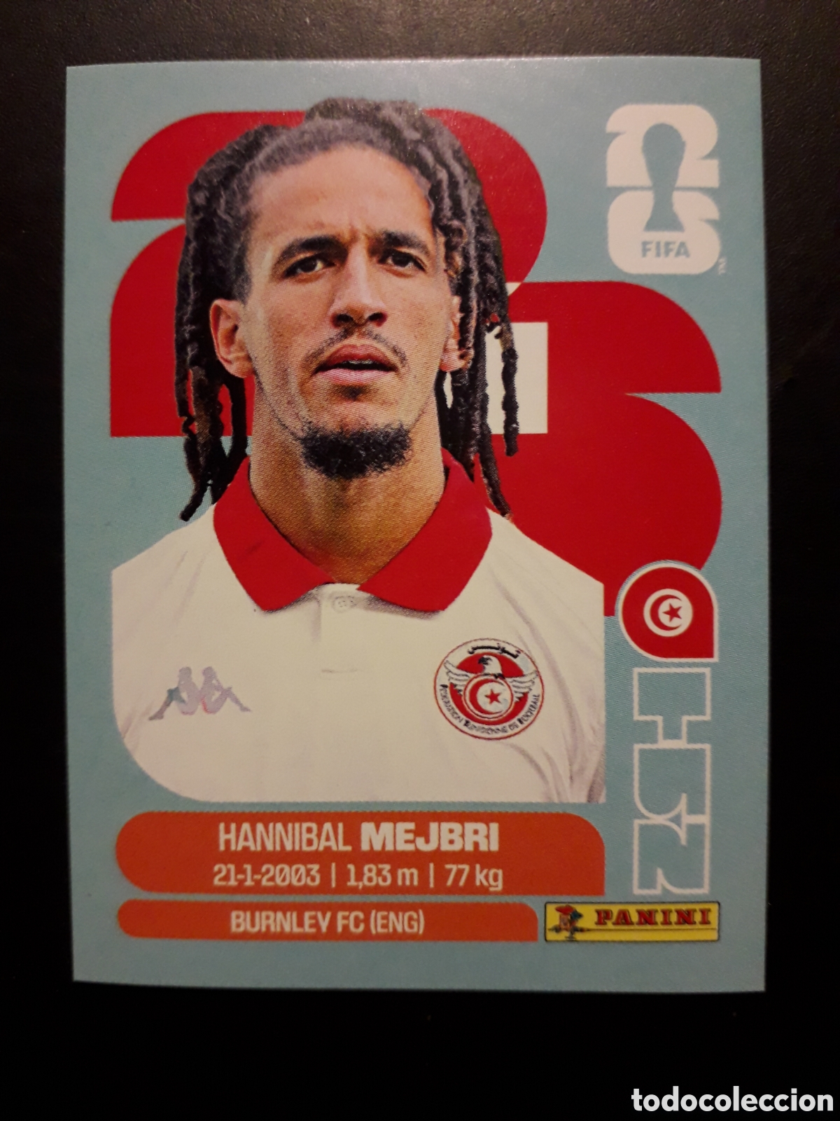Cromos de f&uacute;tbol: MEJBRI T&Uacute;NEZ TUN 14 MUNDIAL F&Uacute;TBOL 2026 FIFA WORLD CUP PANINI SIN PEGAR PEDIDO M&Iacute;NIMO 3&euro;