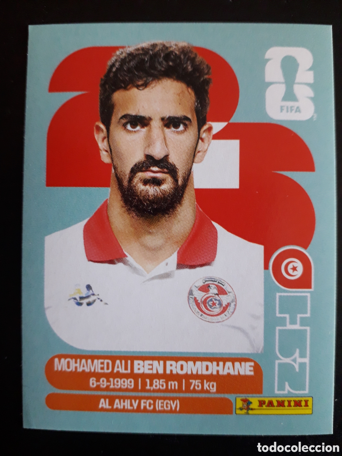 Cromos de f&uacute;tbol: BEN ROMDHANE T&Uacute;NEZ TUN 12 MUNDIAL F&Uacute;TBOL 2026 FIFA WORLD CUP PANINI SIN PEGAR PEDIDO M&Iacute;NIMO 3&euro;.