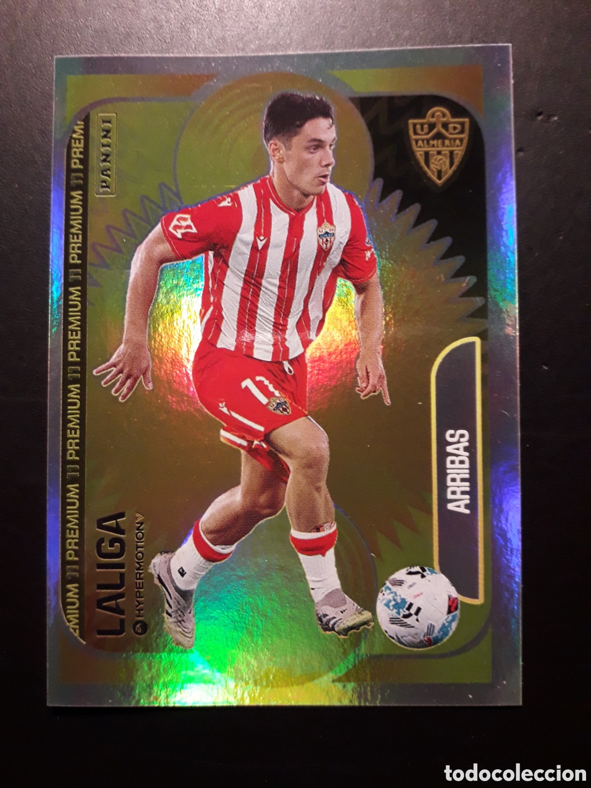 Cromos de f&uacute;tbol: ARRIBAS ALMER&Iacute;A PREMIUM N&deg; - LALIGA HYPERMOTION 25 26 2025 2026 PANINI SIN PEGAR PEDIDO M&Iacute;NIMO 3&euro;