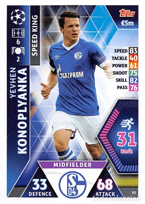 Cromos de f&uacute;tbol: TOPPS MATCH ATTAX UCL (EDICION INDIA) 18/19 2018/2019 #55 YEVHEN KONOPLYANKA (FC SCHALKE 04)