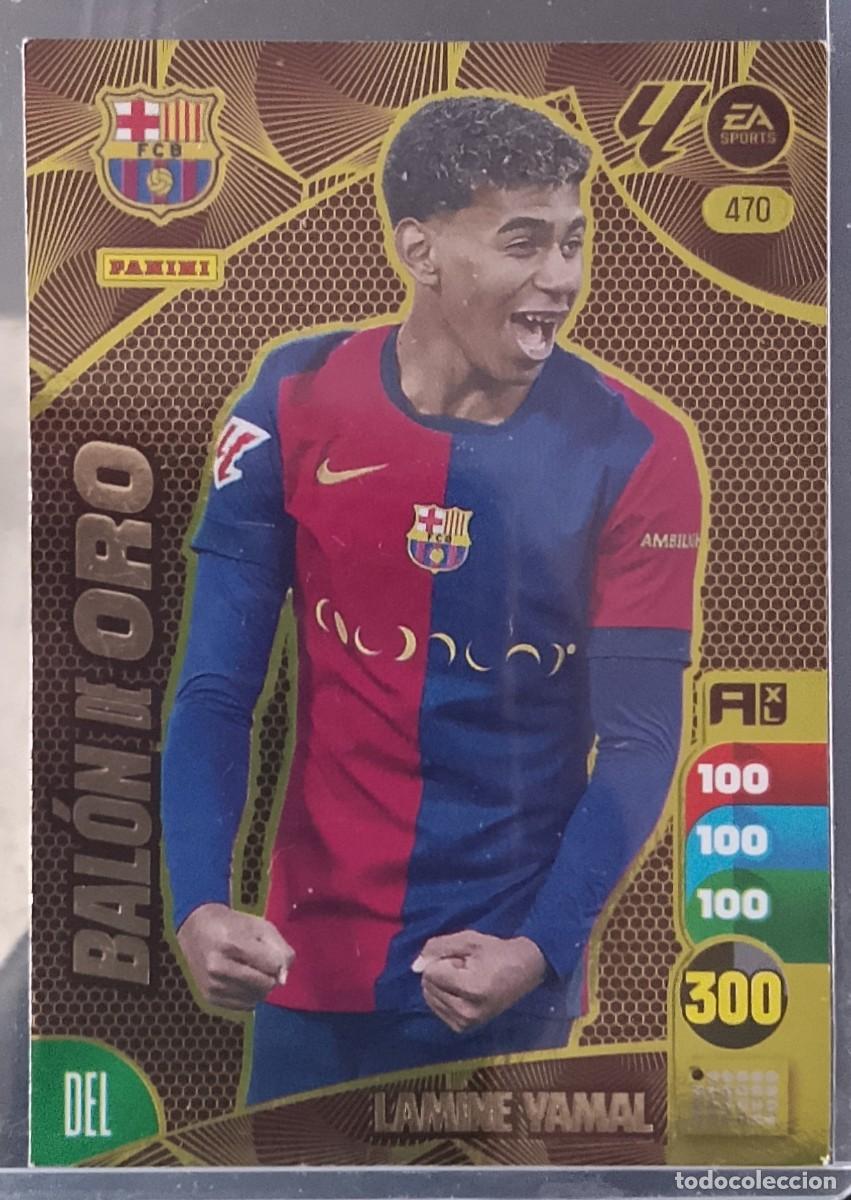 Cromos de f&uacute;tbol: Adrenalyn XL 2024-25. Lamine Yamal, Bal&oacute;n de Oro. N&deg; 470.