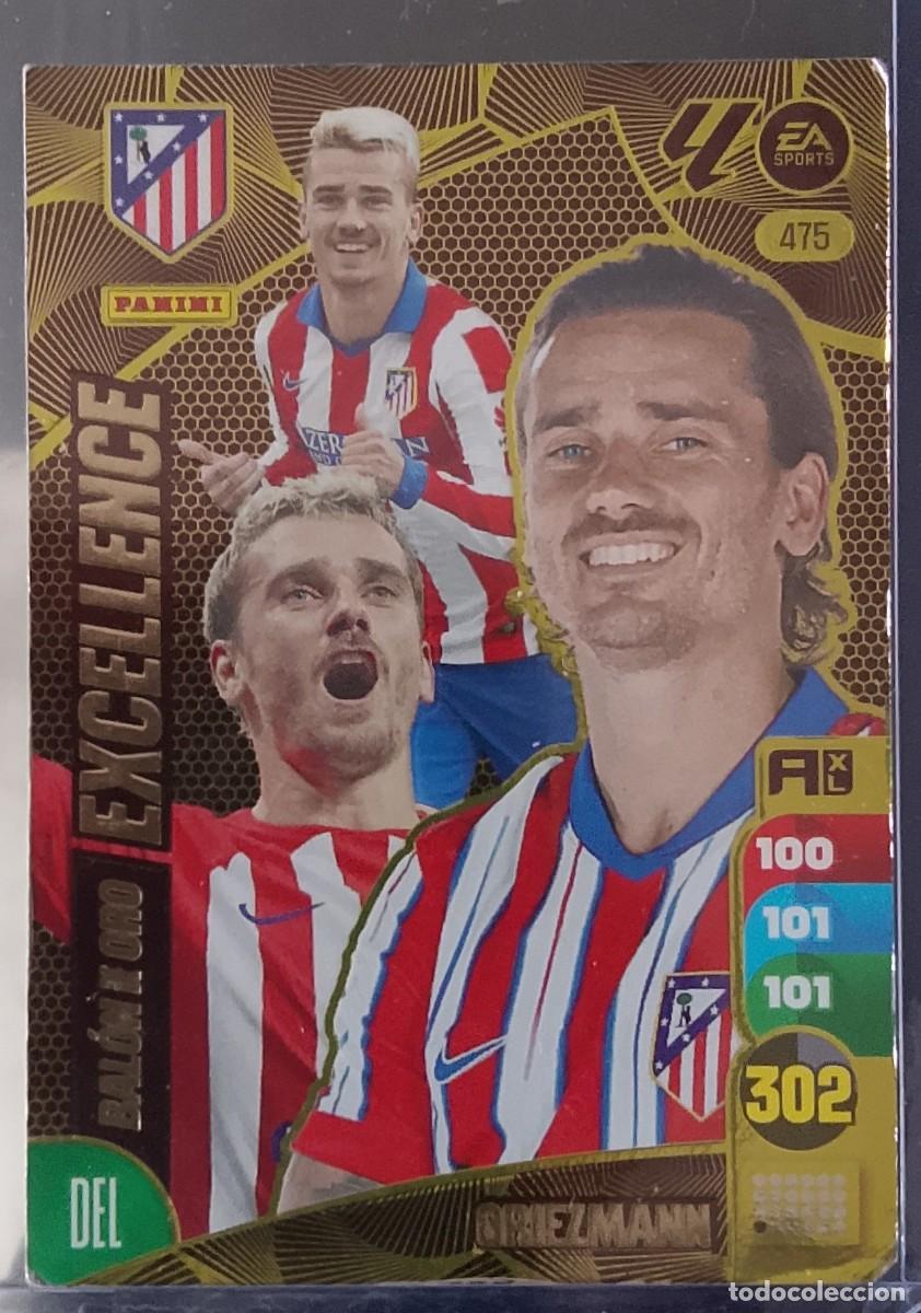 Cromos de f&uacute;tbol: Adrenalyn XL 2024-25. Excellence Griezmann, Bal&oacute;n de Oro. N&deg; 475.