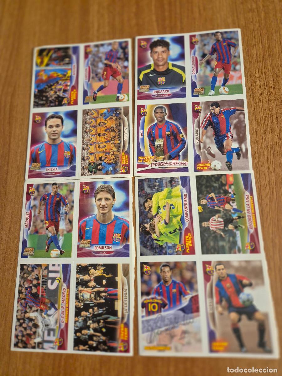 Cromos de f&uacute;tbol: LOTE 16 CROMOS SUPER BAR&Ccedil;A 2005 / 2006.
