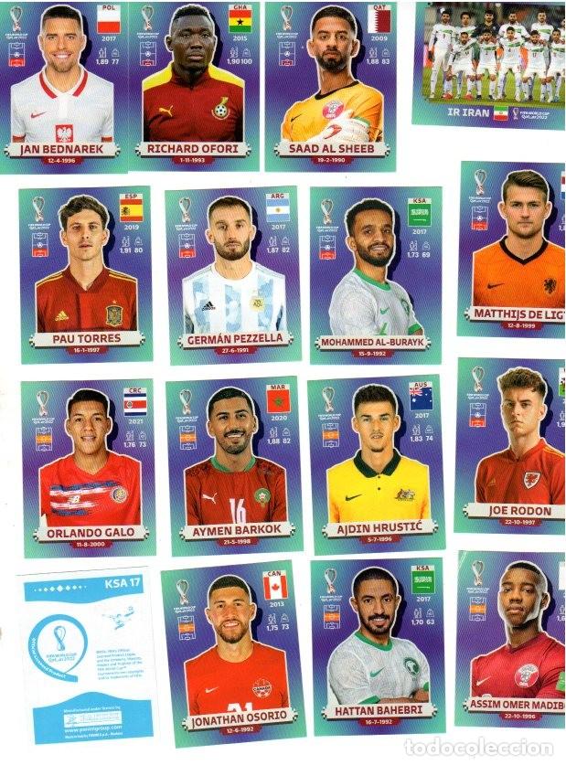 Cromos de f&uacute;tbol: FIFA WORLD CUP QAT_AR 2022 **** OFFICIAL LICENSED PRODUCT *** LOTE DE 18 CROMOS