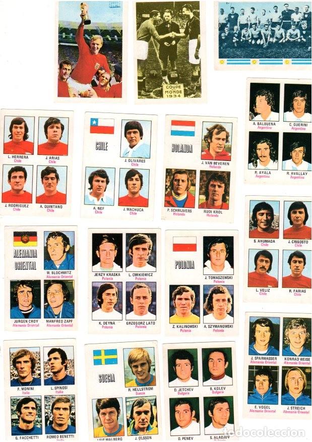 Cromos de f&uacute;tbol: MUNICH 74 *** EDITORIAL FHER S.A. A&Ntilde;O 1974 *** LOTE 19 CROMOS