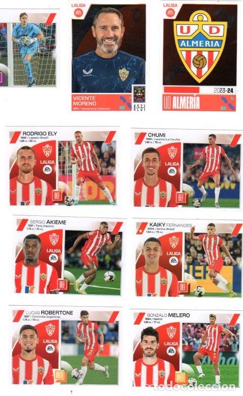 Fu&szlig;ball-Sticker: LIGA 2023-24 UD ALMER&Iacute;A *** COLECCI&Oacute;N OFICIAL CROMOS PANINI ** LOTE DE 12