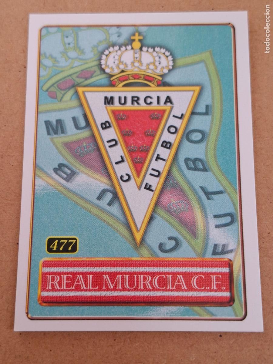 Cromos de f&uacute;tbol: MUNDICROMO 2000 2001 00 01 - 477 ESCUDO / LA CONDOMINA - REAL MURCIA