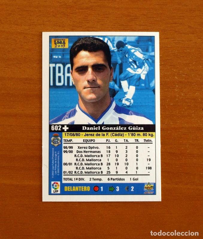 Cromos de f&uacute;tbol: Recreativo de Huelva - N&ordm; 602 + G&uuml;iza - Las Fichas de la Liga Mundicromo 2002-2003, 02-03