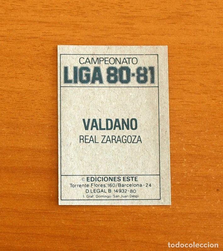 Cromos de f&uacute;tbol: Real Zaragoza - Valdano - Ediciones Este Liga 1980-1981, 80-81 - Nunca pegado