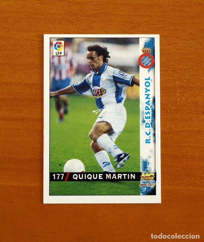Cromos de f&uacute;tbol: R.C.D. Espa&ntilde;ol-Espanyol - N&ordm; 177 Quique Mart&iacute;n - Mundicromo Las Fichas de la Liga 1998-1999-98-99