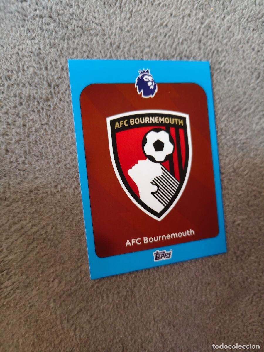 Cromos de f&uacute;tbol: 37 PREMIER LEAGUE 2025 26 BADGE ESCUDO BOURNEMOUTH TOPPS 25 2026 TRADING CARDS PARALELA AZUL AAL