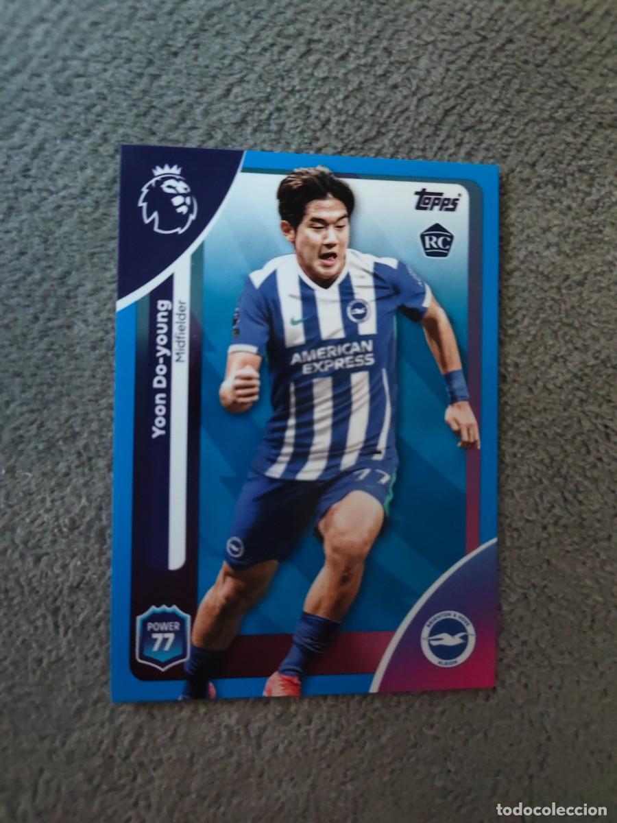 Cromos de f&uacute;tbol: 81 PREMIER LEAGUE 2025 26 YOON DO-YOUNG ROOKIE BRIGHTON 25 2026 TRADING CARDS PARALELA AZUL AAL
