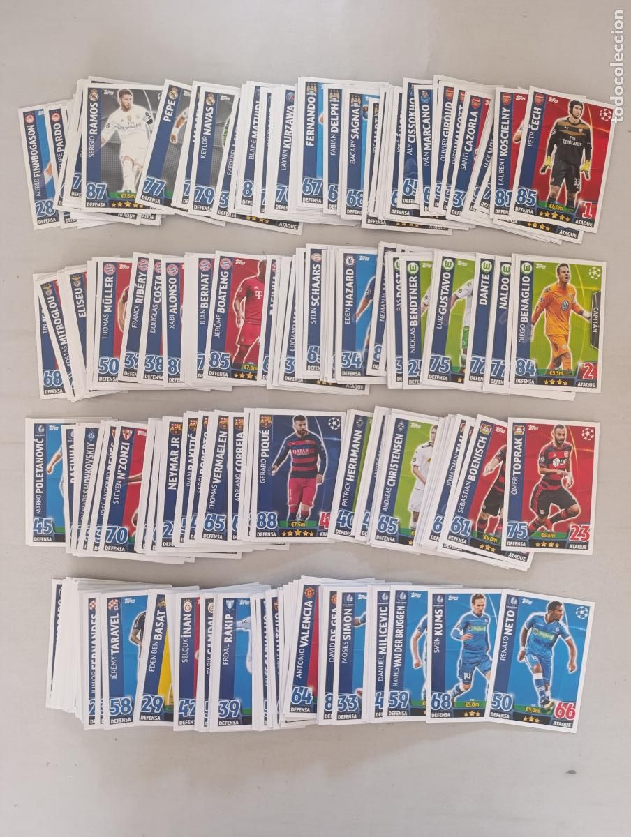 Cromos de f&uacute;tbol: LOTE 376 CARDS UEFA CHAMPIONS LEAGUE 2015 2016 - TOPPS MATCH ATTAX TRADING CARD GAME (Q7A)