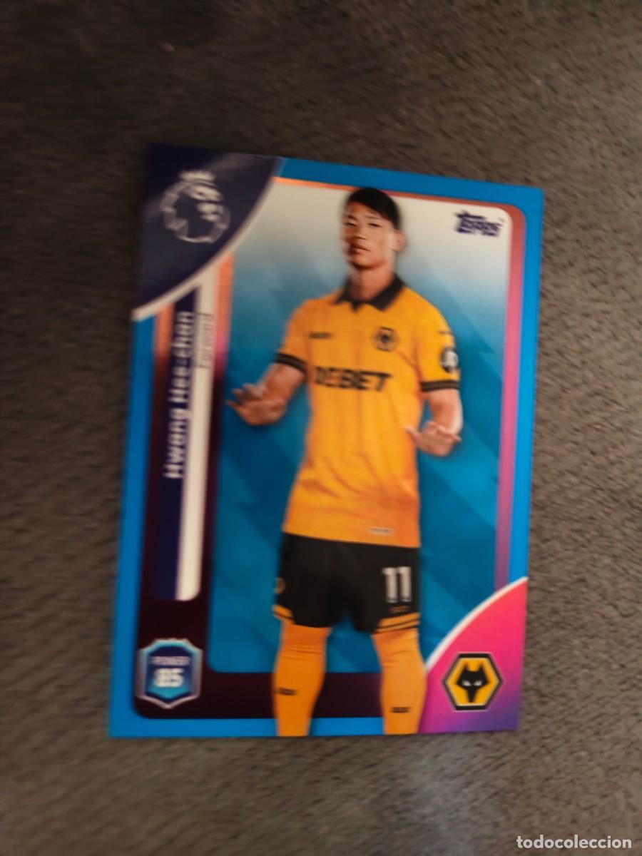 Cromos de f&uacute;tbol: 301 PREMIER LEAGUE 2025 26 HEE-CHAN WOLVERHAMPTON TOPPS 25 2026 TRADING CARDS PARALELA AZUL AAL