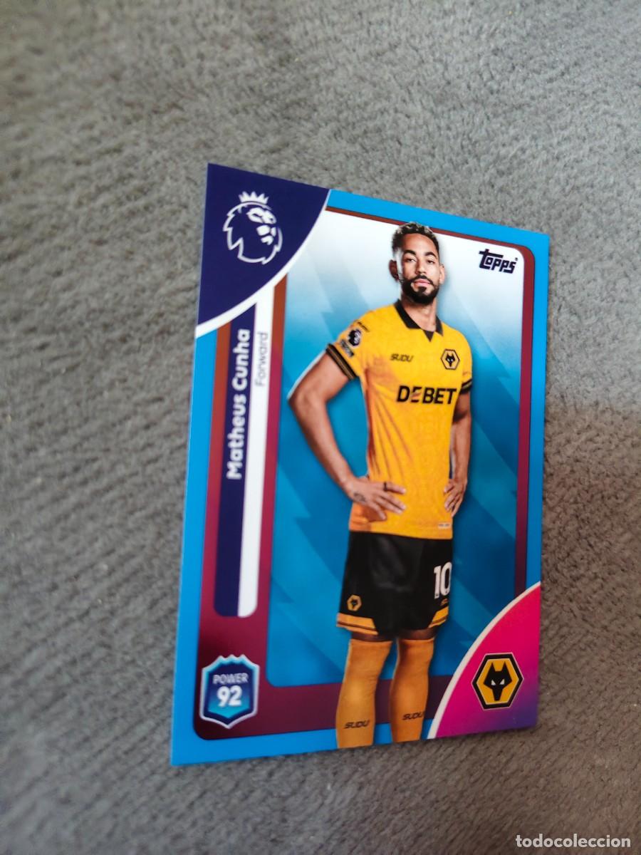 Cromos de f&uacute;tbol: 303 PREMIER LEAGUE 2025 26 CUNHA WOLVERHAMPTON TOPPS 25 2026 TRADING CARDS PARALELA AZUL AAL