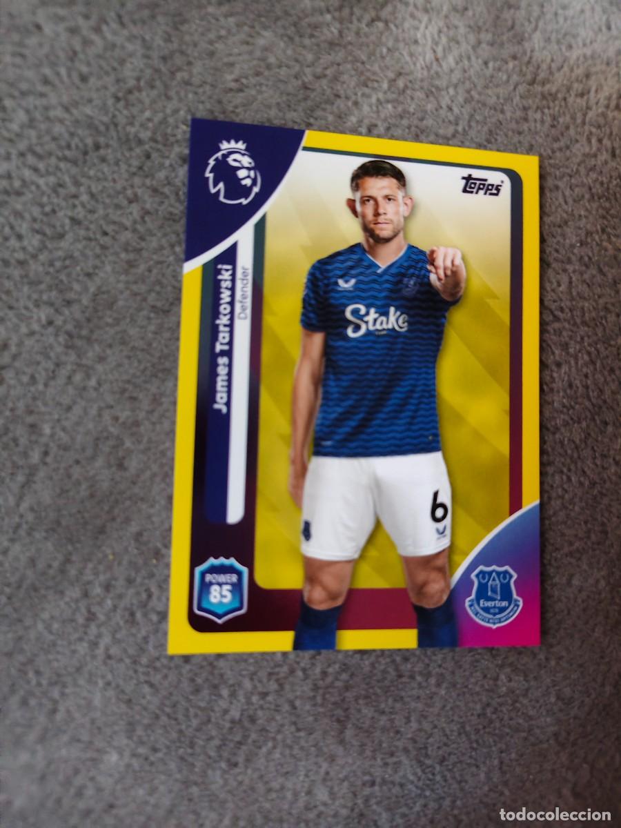 Cromos de f&uacute;tbol: 129 PREMIER LEAGUE 2025 26 JAMES TARKOWSKI EVERTON TOPPS 25 2026 TRADING CARDS PARALELA AMARILLA AAL
