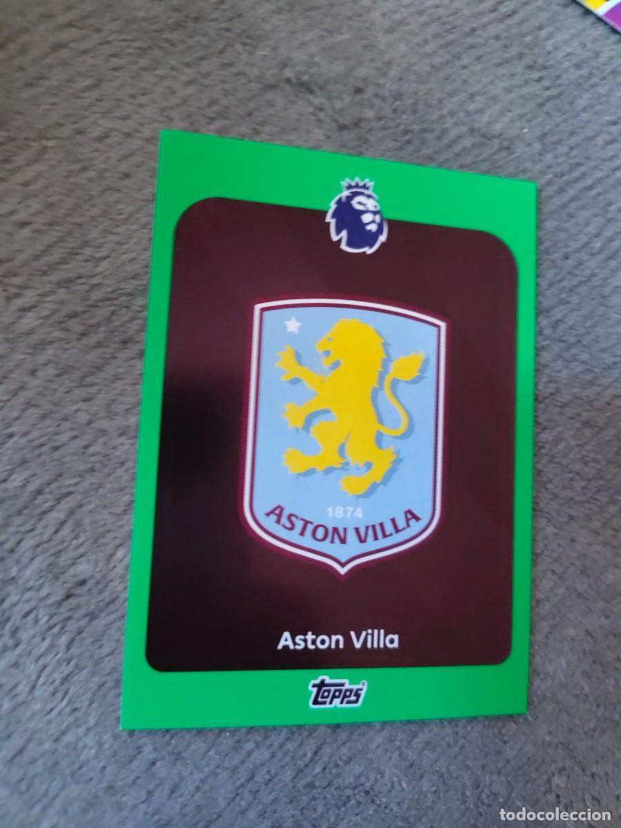 Cromos de f&uacute;tbol: 19 PREMIER LEAGUE 2025 26 ESCUDO ASTON VILLA TOPPS 25 2026 TRADING CARDS PARALELA VERDE AAL
