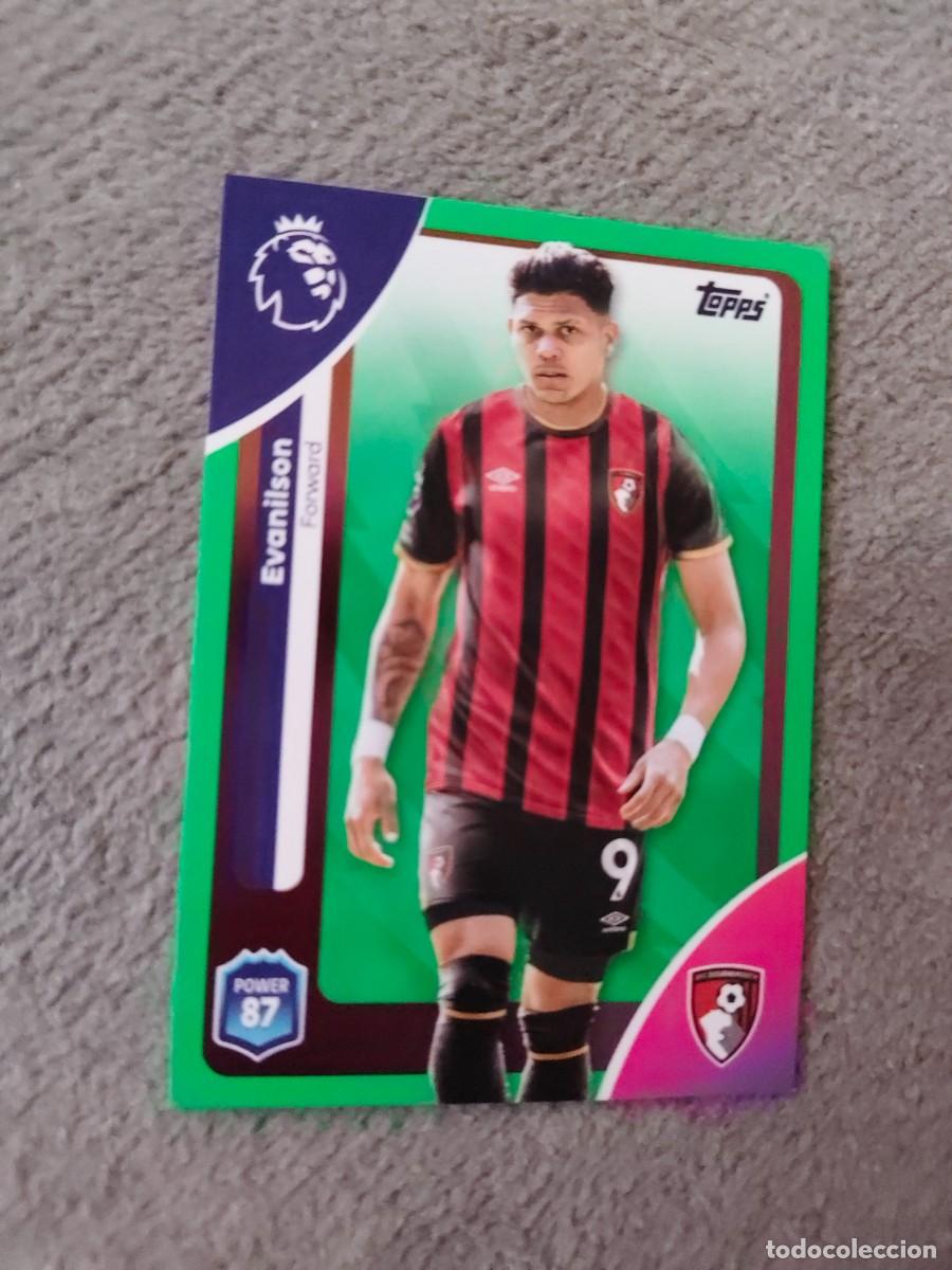 Cromos de f&uacute;tbol: 51 PREMIER LEAGUE 2025 26 EVANILSON BOURNEMOUTH TOPPS 25 2026 TRADING CARDS PARALELA VERDE AAL