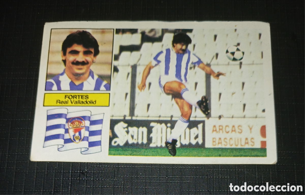 Cromos de f&uacute;tbol: Cromo Fichaje coloca Fortes Real Valladolid Ed. Este Liga 1982 1983 82-83 Sin pegar, nunca pegado
