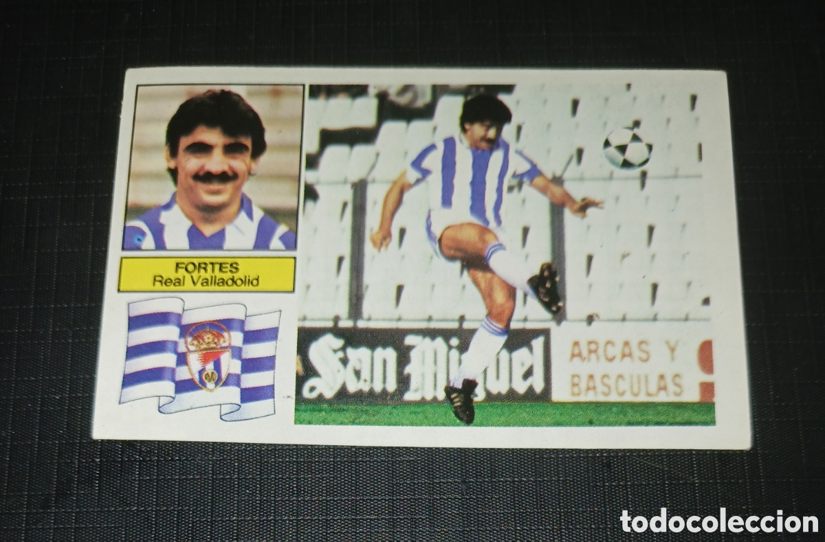 Cromos de f&uacute;tbol: Cromo Fichaje coloca Fortes Real Valladolid Ed. Este Liga 1982 1983 82-83 Sin pegar, nunca pegado
