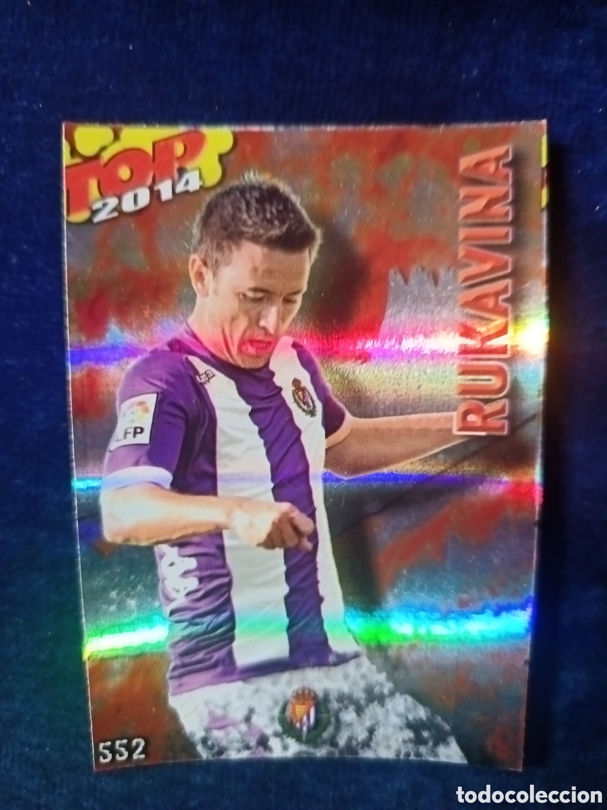 Cromos de f&uacute;tbol: 552 Rukavina TOP BRILLO ROJO RAYAS - MUNDICROMO 2013 2014 13-14