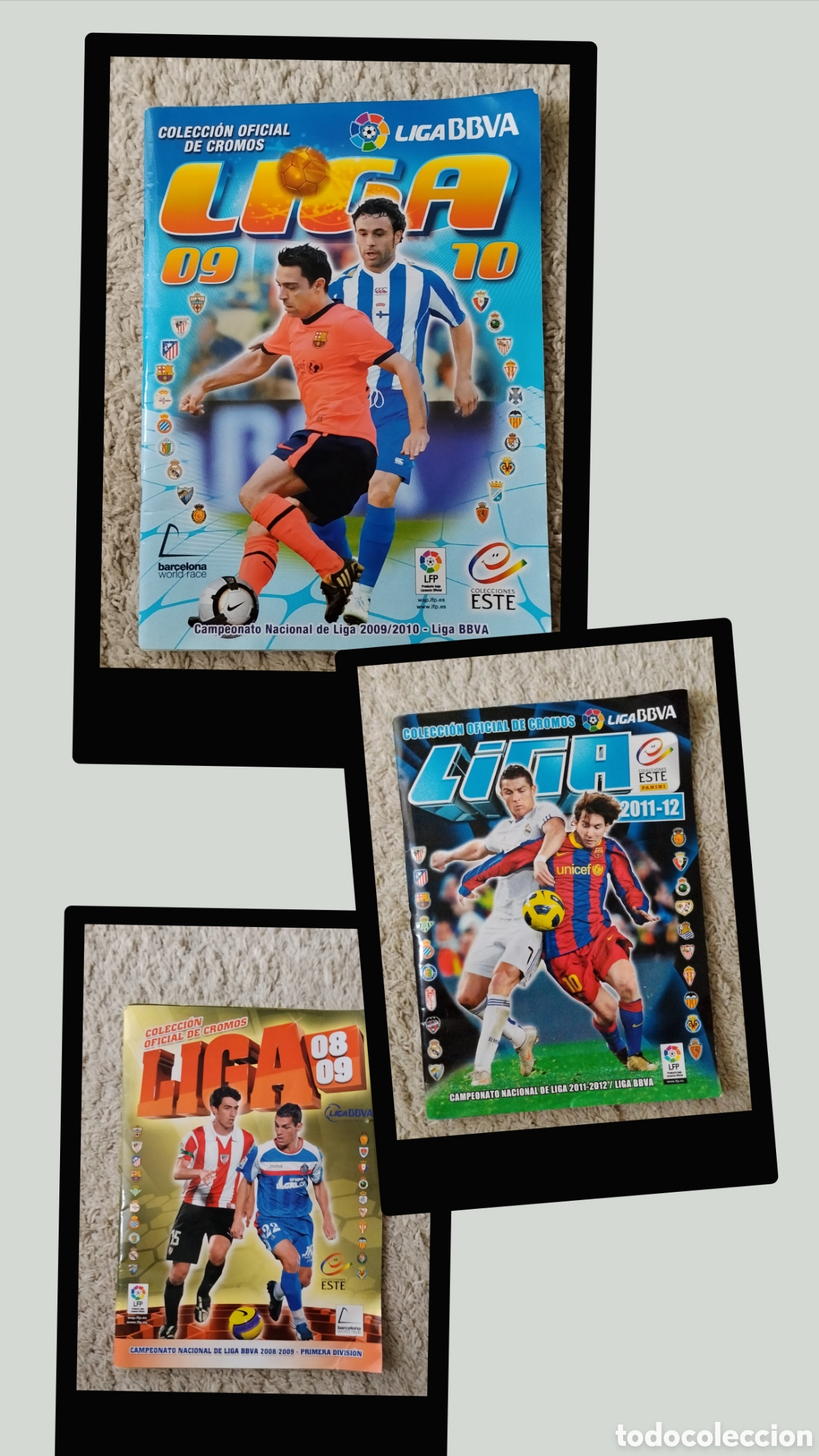 Figurine di Calcio: 3 &aacute;lbumes cromos liga BBVA 08/09, 09/10 y 11/12