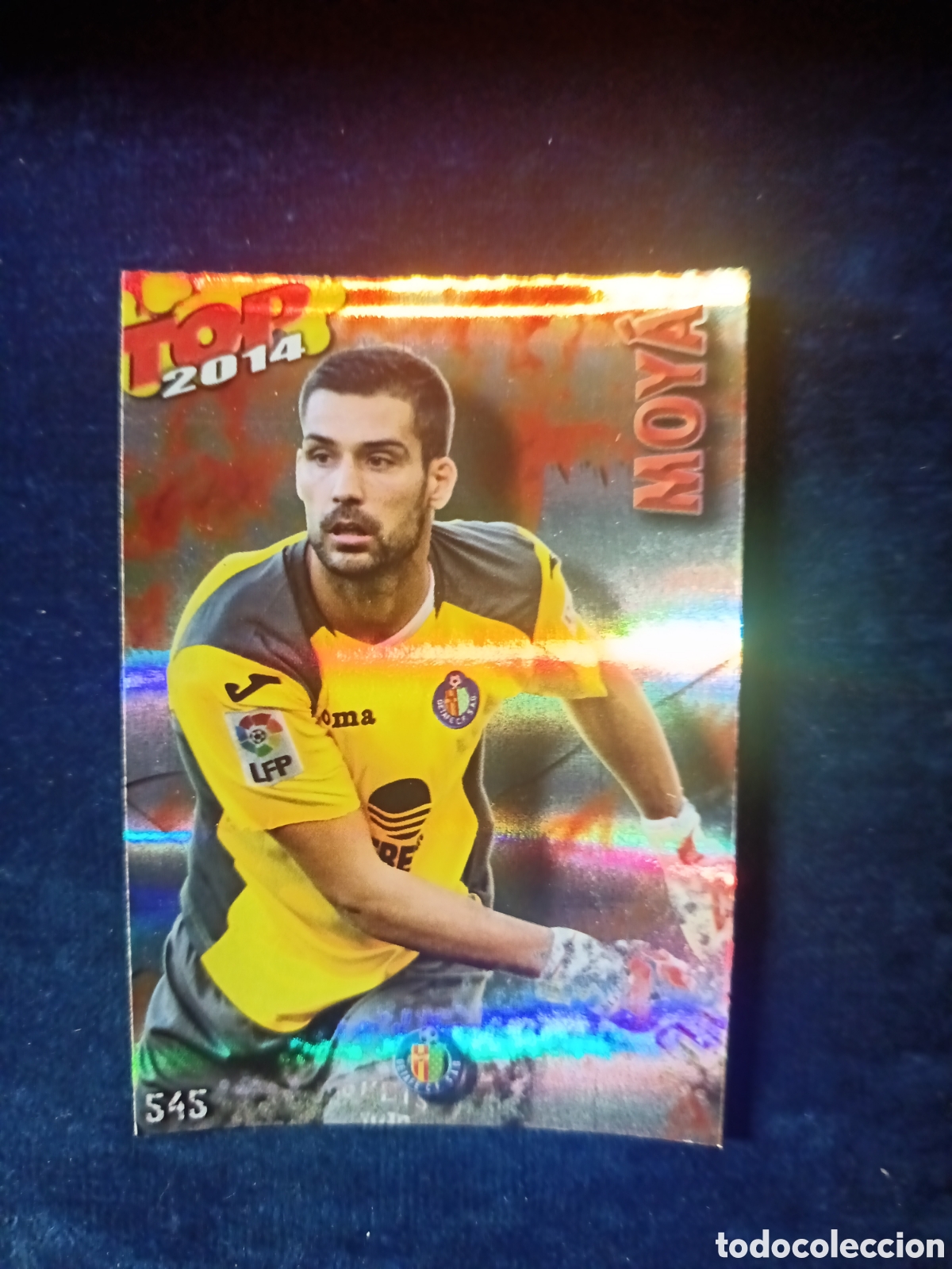 Cartes &agrave; collectionner de Football: 545 Moya TOP BRILLO ROJO RAYAS - MUNDICROMO 2013 2014 13-14