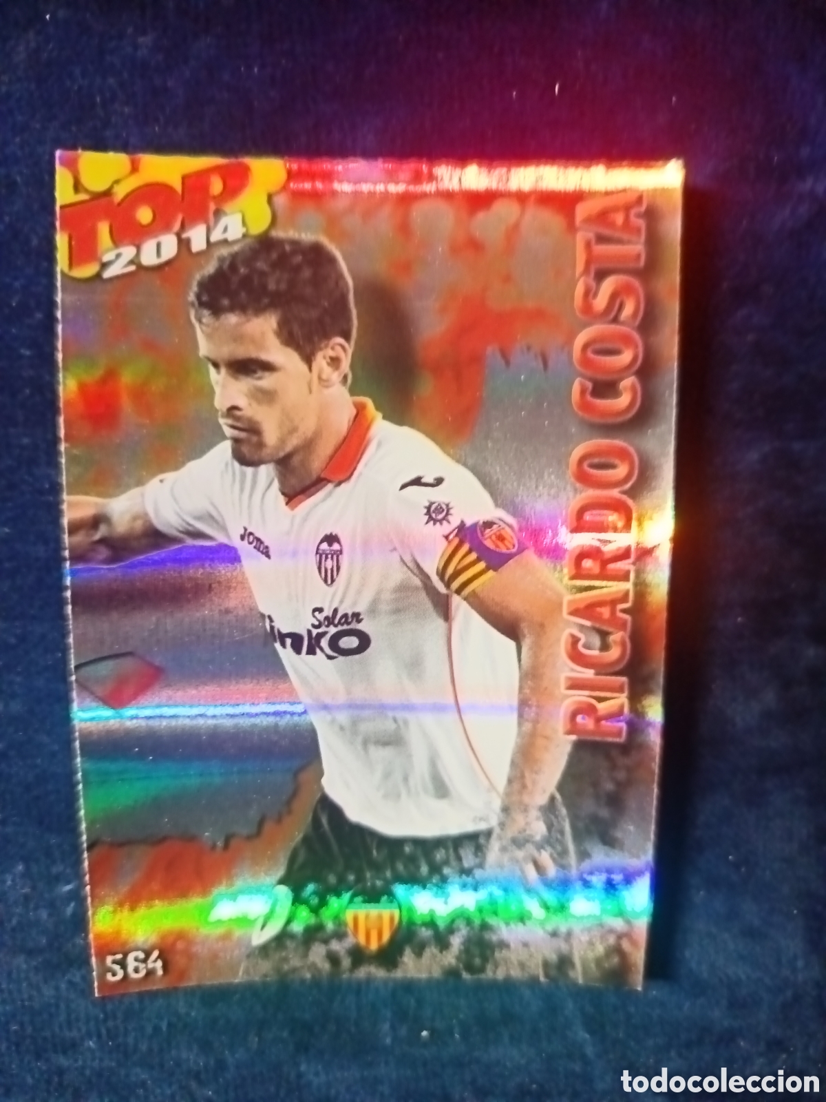 Cartes &agrave; collectionner de Football: 564 Ricardo Costa TOP BRILLO ROJO RAYAS - MUNDICROMO 2013 2014 13-14