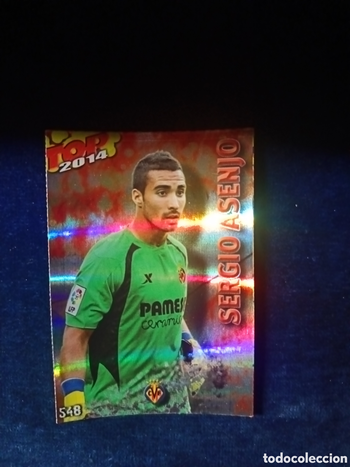 Cromos de Futebol: 548 Asencio TOP BRILLO ROJO RAYAS - MUNDICROMO 2013 2014 13-14