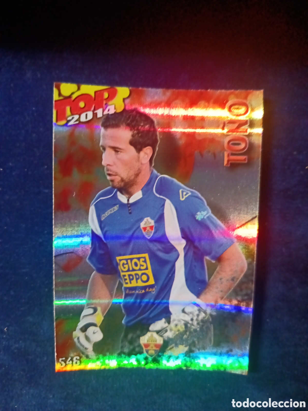 Cromos de Futebol: 546 To&ntilde;o TOP BRILLO ROJO RAYAS - MUNDICROMO 2013 2014 13-14