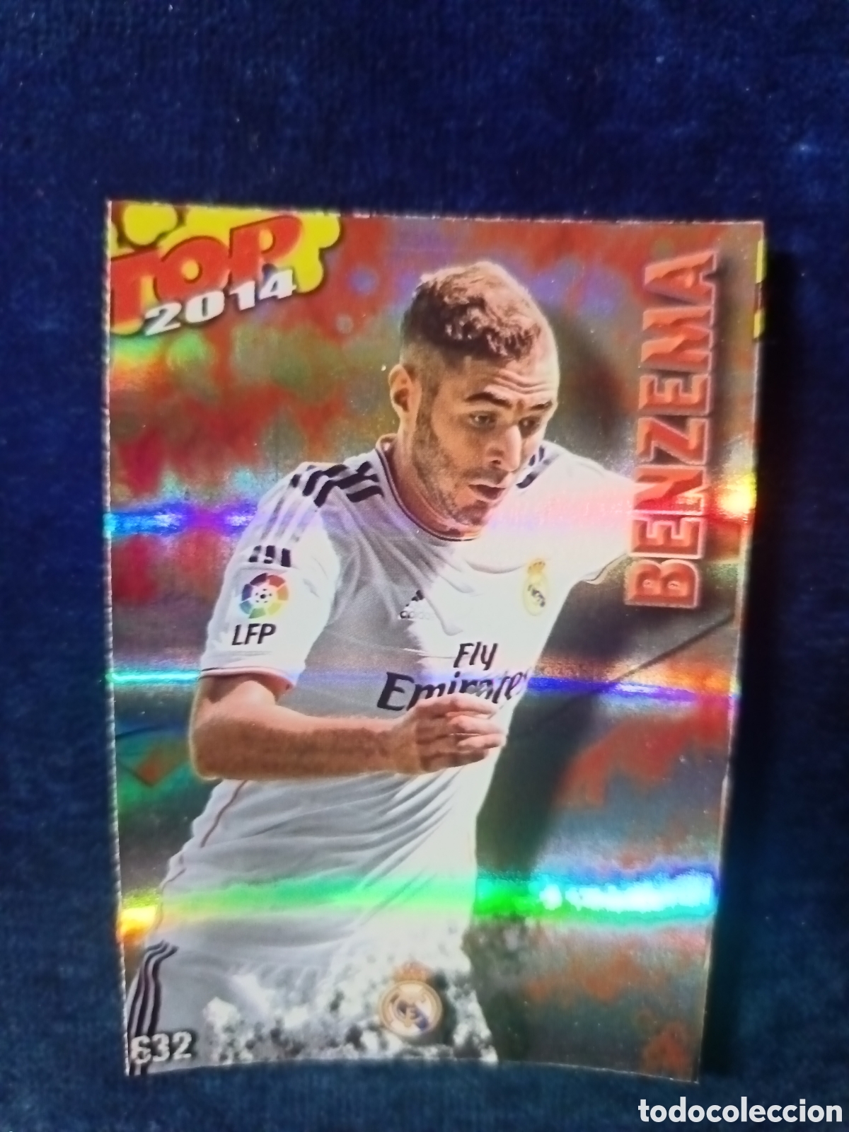 Cromos de f&uacute;tbol: 632 Benzema TOP BRILLO ROJO RAYAS - MUNDICROMO 2013 2014 13-14