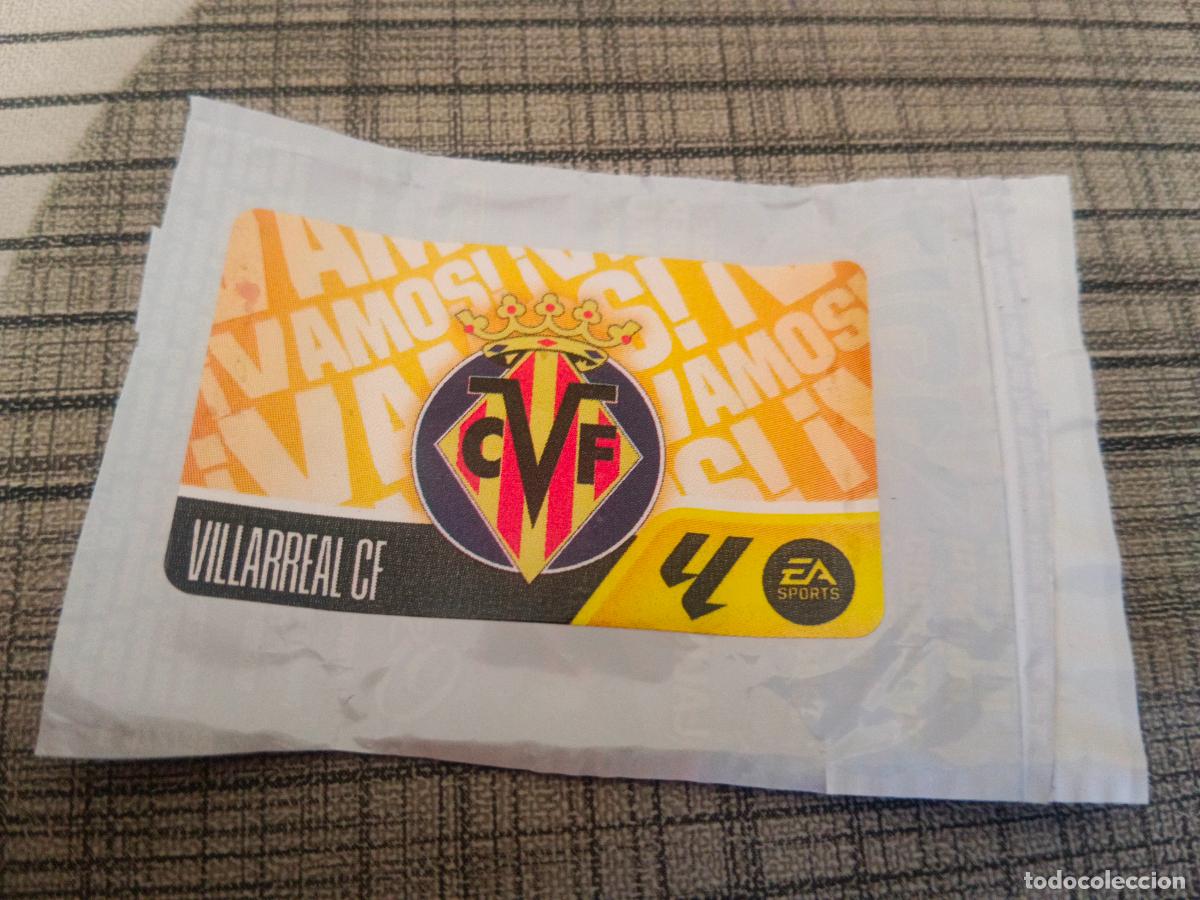 Cromos de f&uacute;tbol: TEMPORADA 2026 2027 26 27 CHICLE ESCUDO VILLARREAL ESTE