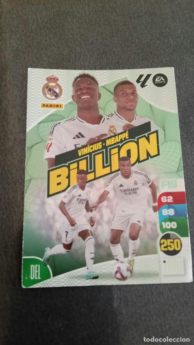 Cromos de f&uacute;tbol: Billion Vinicius-Mbappe Real Madrid Adrenalyn 24-25