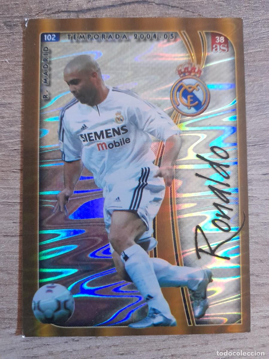 Cromos de f&uacute;tbol: CARTA DE RONALDO (AGUAS) DE MUNDICROMO. TEMPORADA 2004-05.