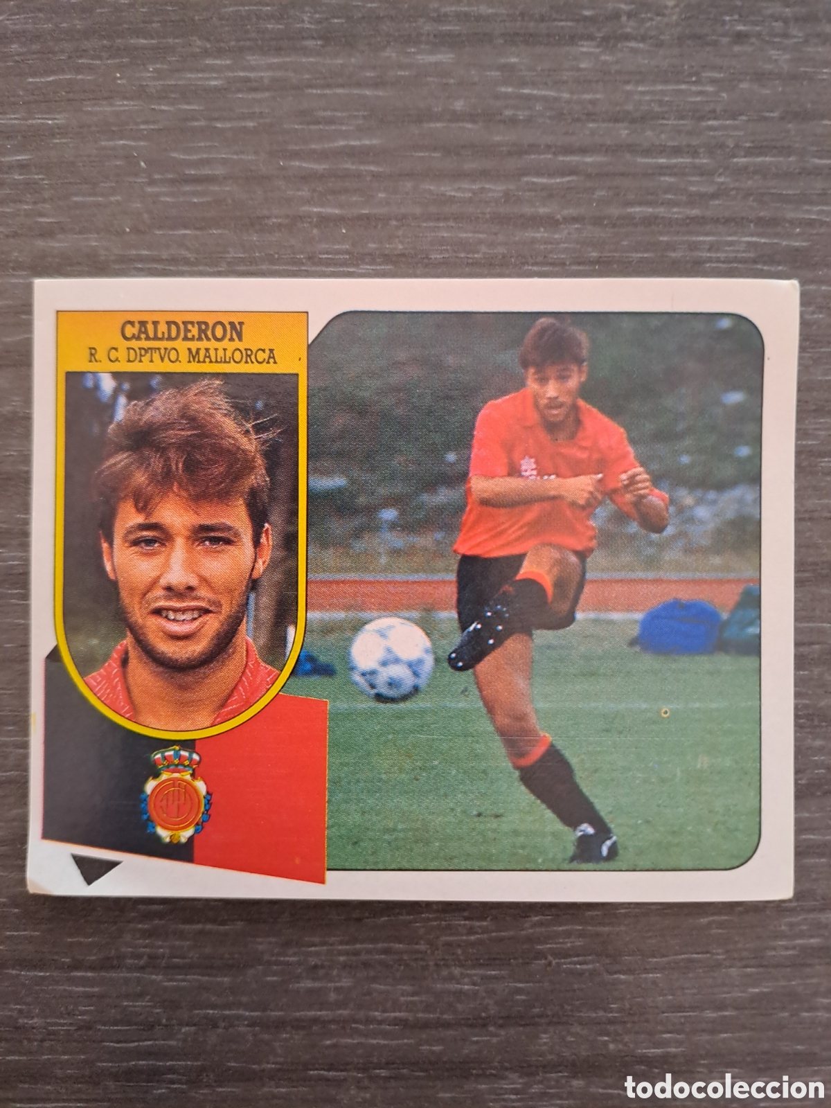 Cromos de f&uacute;tbol: CALDER&Oacute;N MALLORCA LIGA ESTE 91-92 ADHESIVO ERROR